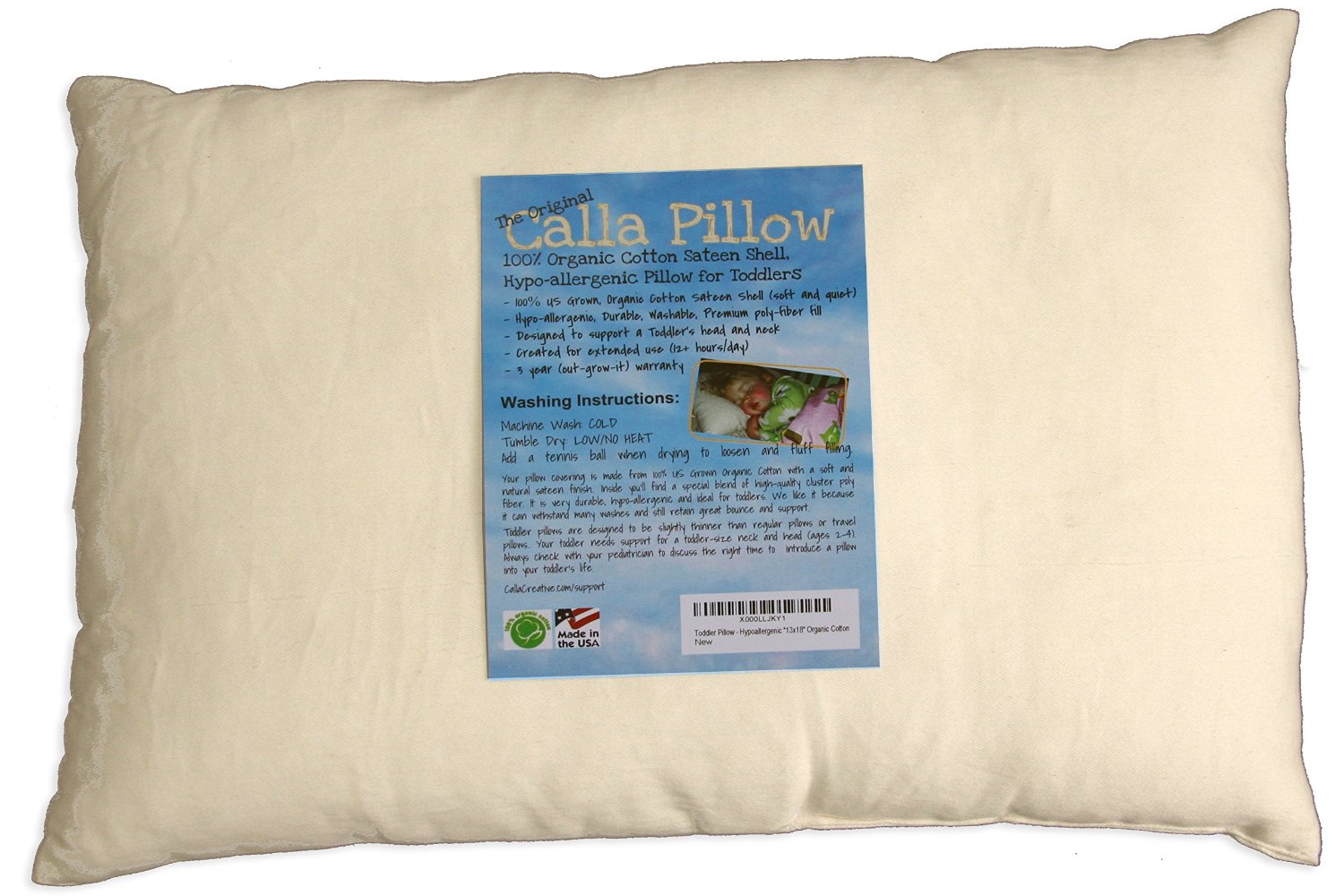 Toddler Pillow – Organic & Hypoallergenic